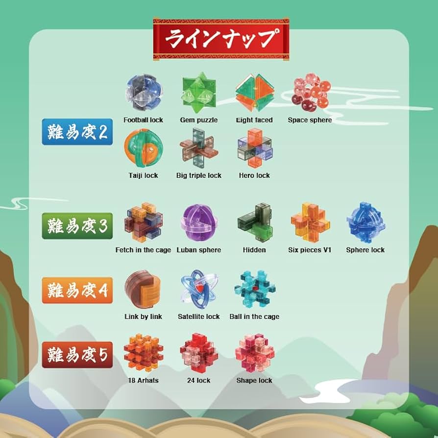 Amazon | Kancharo クリスタル孔明パズル 日本語解説書付き